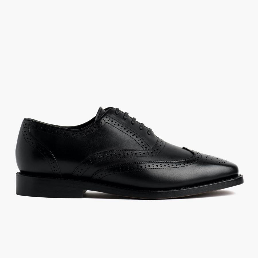 Men's Thursday Aviator Leather Dress Shoes Black | CA239ILH