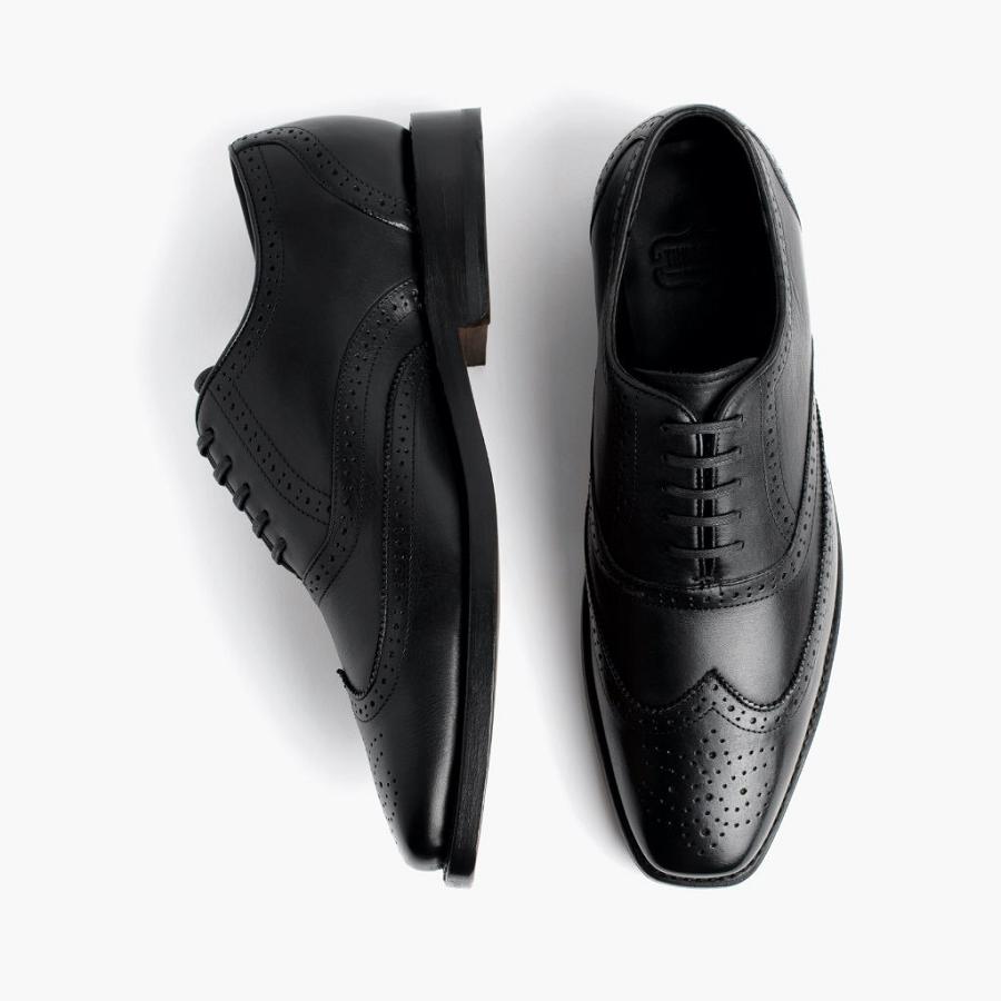 Men's Thursday Aviator Leather Dress Shoes Black | CA239ILH