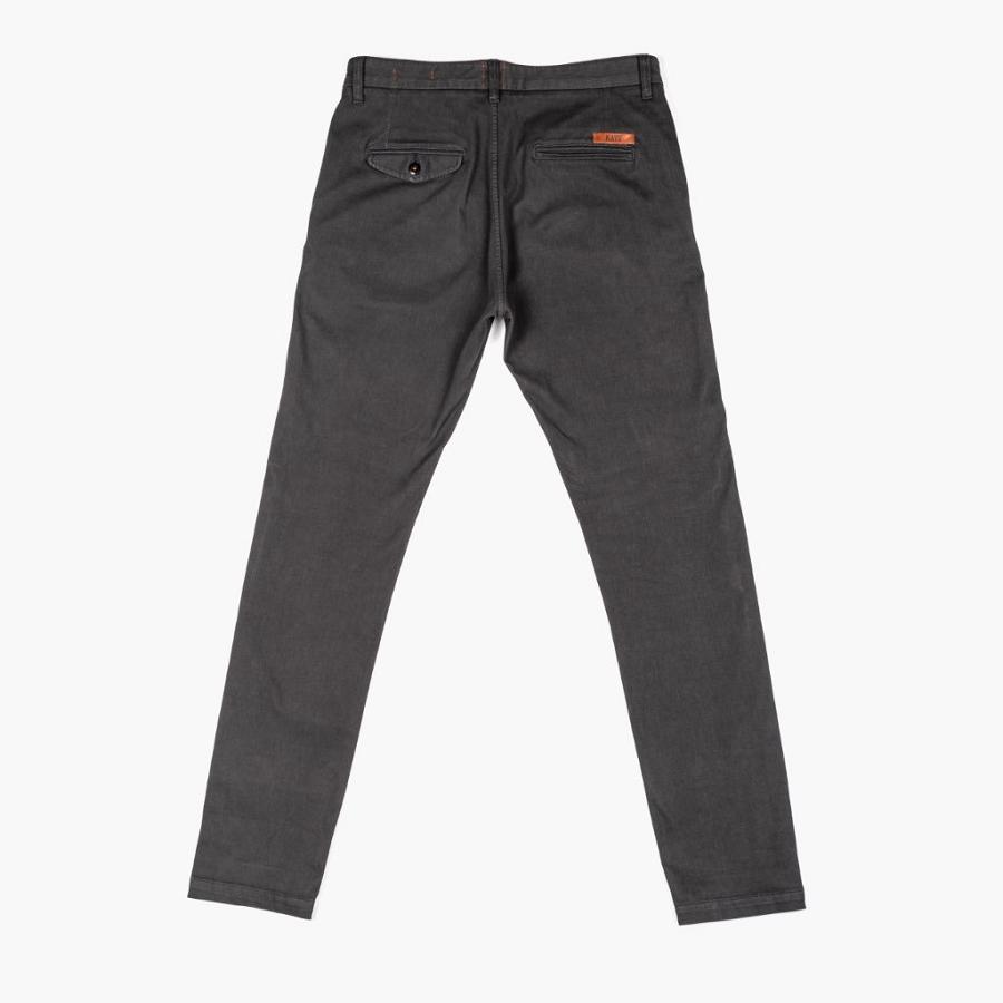 Men's Thursday Axe Slim Fit Chinos Cotton Pants Black | CA281KOR