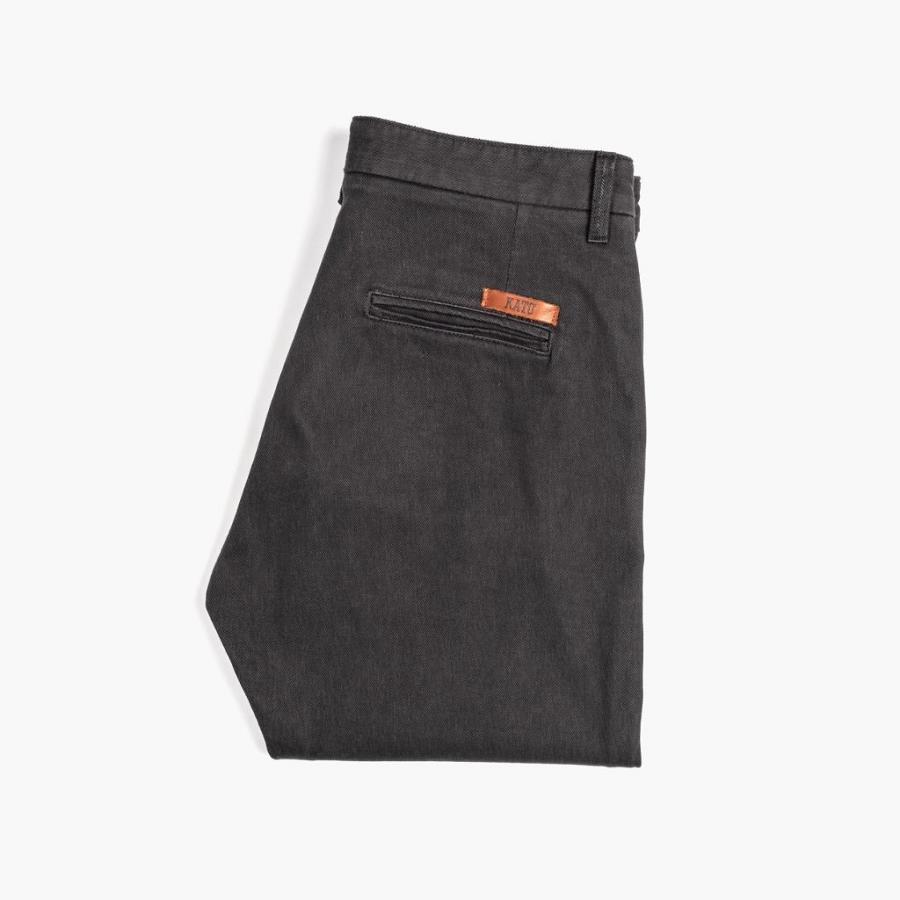 Men's Thursday Axe Slim Fit Chinos Cotton Pants Black | CA281KOR