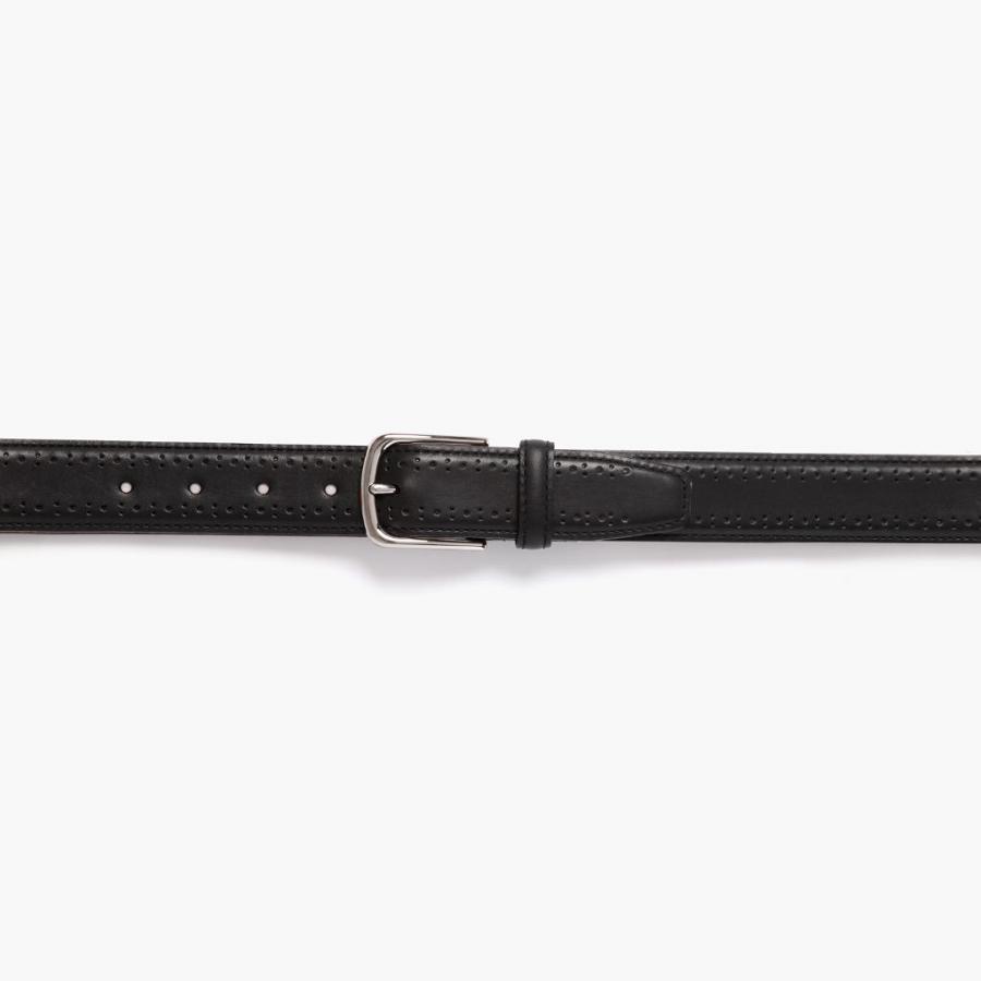 Men's Thursday Brogue Leather Belts Black | CA292UZG