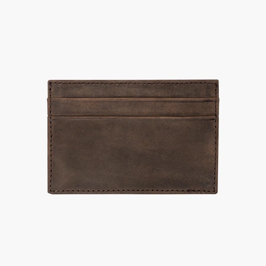 Men\'s Thursday Card Holder Leather Classic Wallets Brown | CA172VRW