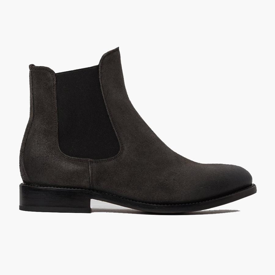 Men's Thursday Cavalier Suede Chelsea Boots Grey | CA22JPQ