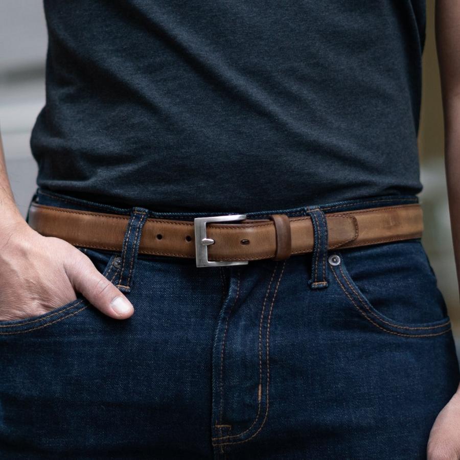 Men's Thursday Classic Leather Belts Brown / Coffee | CA295RVD