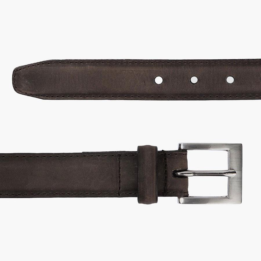 Men's Thursday Classic Leather Resilient Belts Coffee | CA298QMA