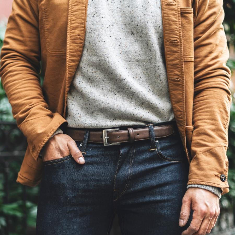 Men's Thursday Classic Leather Rugged & Resilient Belts Brown | CA338DFM