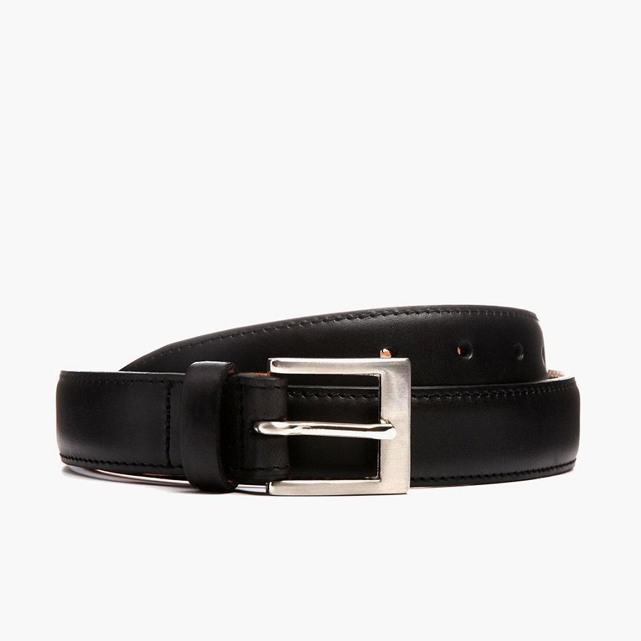 Men\'s Thursday Classic Leather Rugged Belts Black | CA69CTV