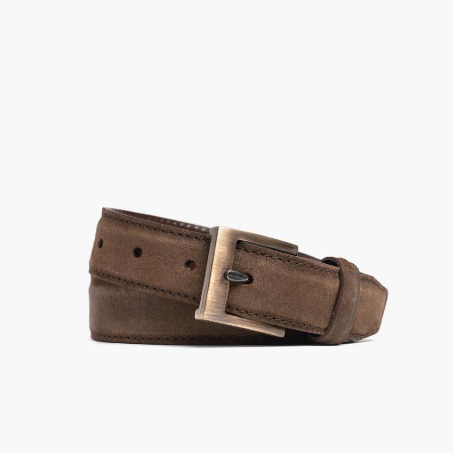 Men\'s Thursday Classic Suede Belts Brown | CA342OKI