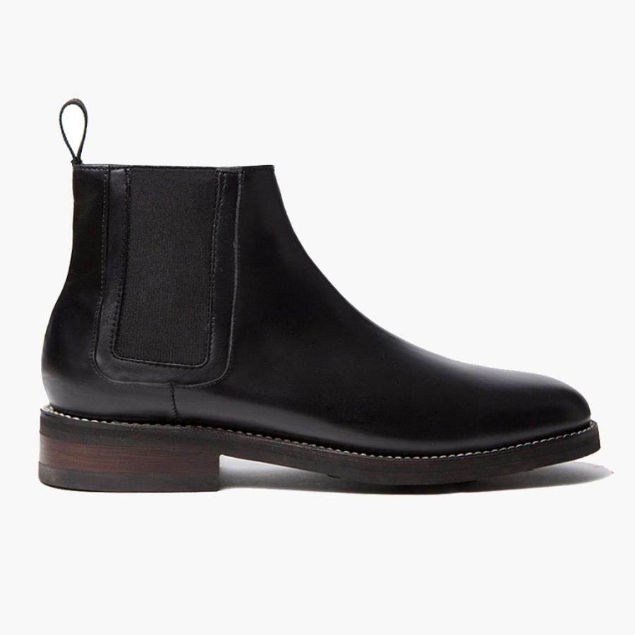 Men's Thursday Duke Leather Chelsea Boots Black | CA25FDN