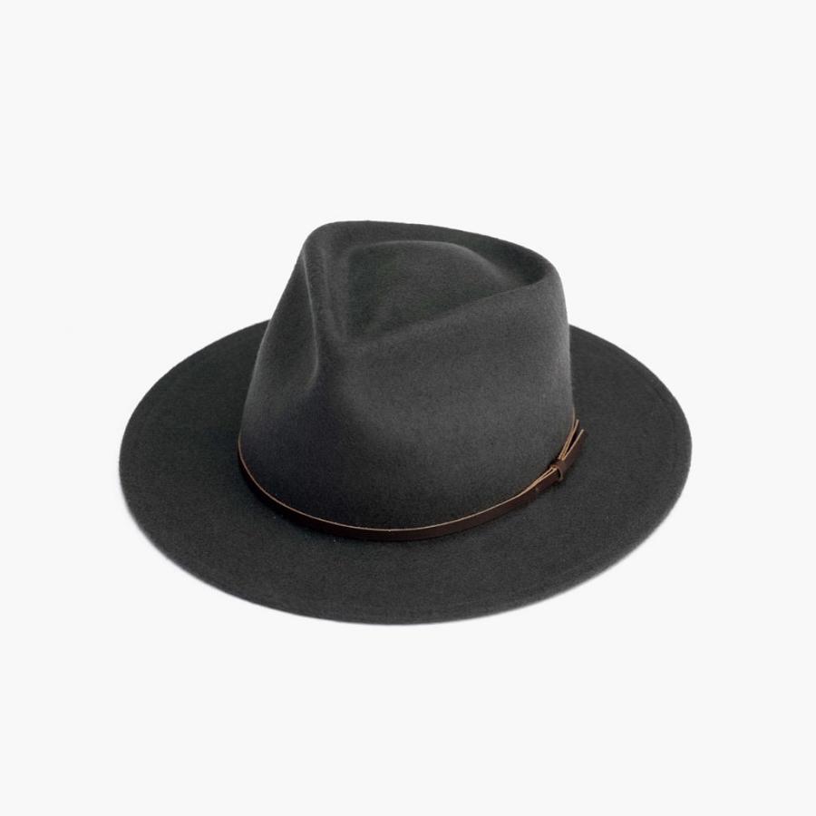 Men\'s Thursday Eastwood Fedora Wool Hats Grey | CA310GSO