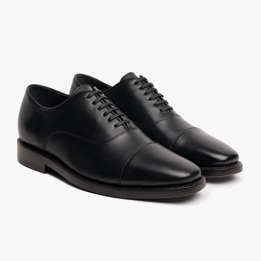 Men\'s Thursday Executive Leather Classic Dress Shoes Black | CA249BEX