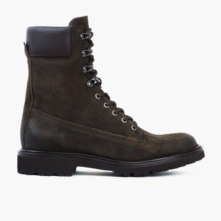 Men's Thursday Explorer Suede Boots Olive | CA188UZG