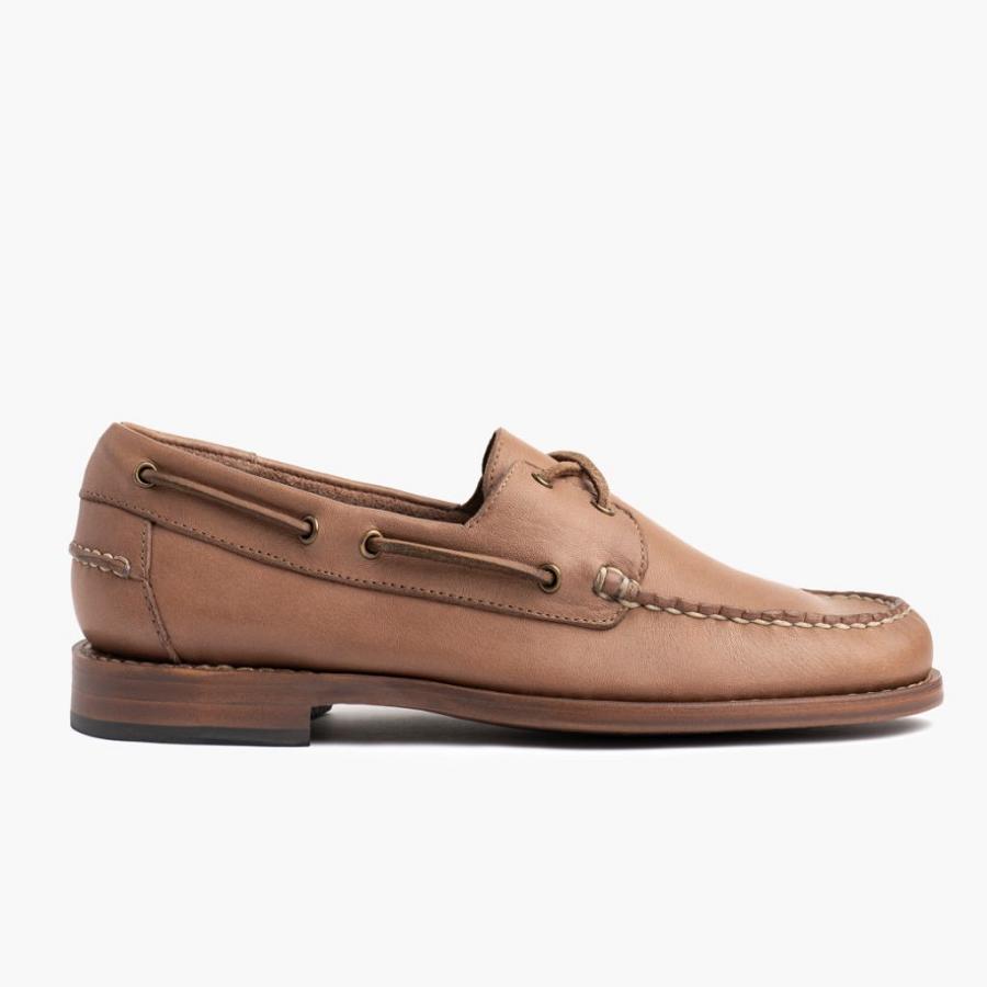 Men's Thursday Handsewn Leather Loafers Brown | CA262AHK