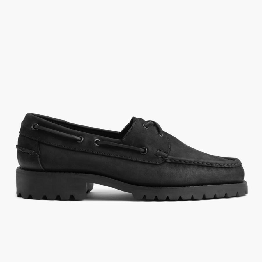 Men's Thursday Handsewn Leather Loafers Black | CA263PJJ