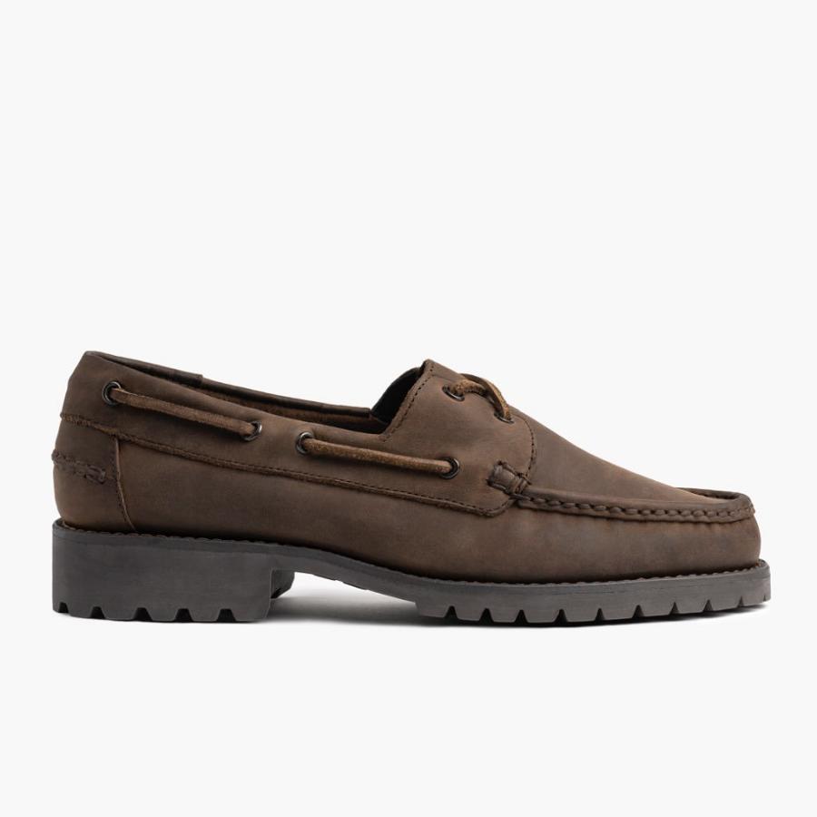 Men's Thursday Handsewn Leather Loafers Coffee | CA264OKI