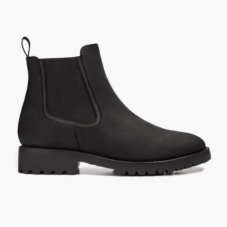 Men's Thursday Legend Leather Chelsea Boots Black | CA35RVD