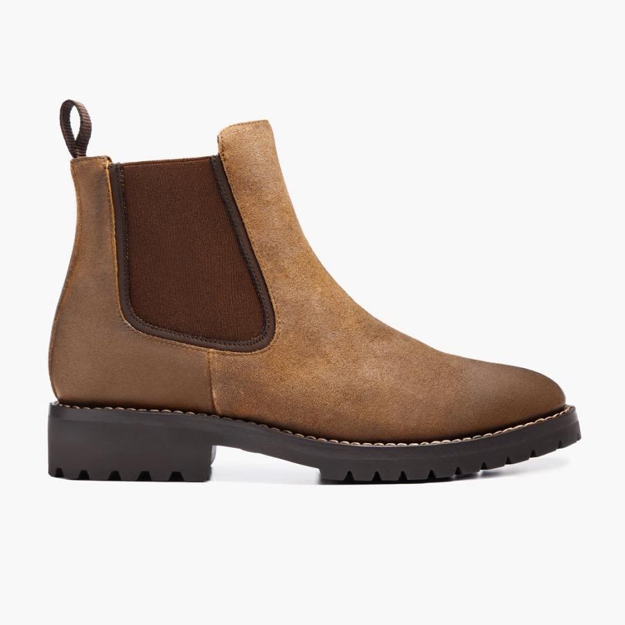 Men's Thursday Legend Suede Rugged & Resilient Boots Brown | CA197BEX