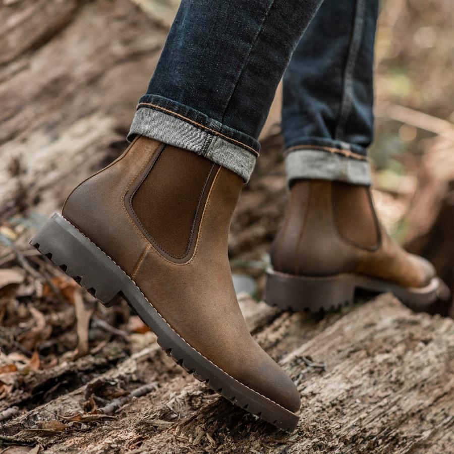 Men's Thursday Legend Suede Rugged & Resilient Boots Brown | CA197BEX