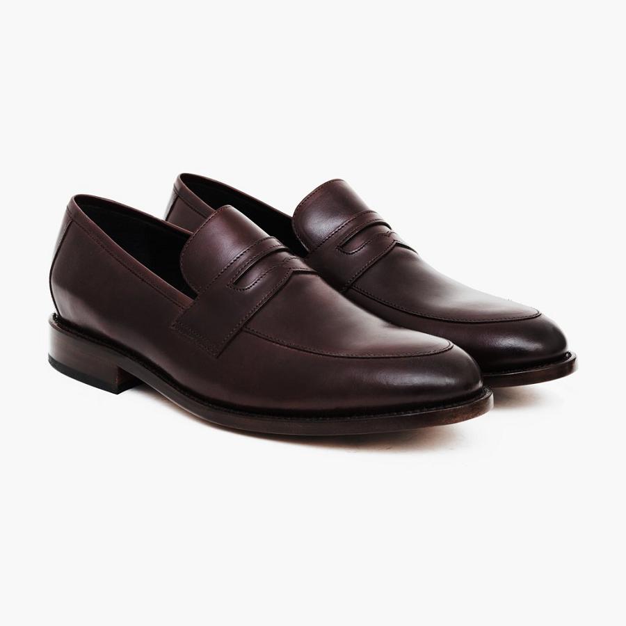 Men's Thursday Lincoln Leather Dress Shoes Coffee | CA254LIS