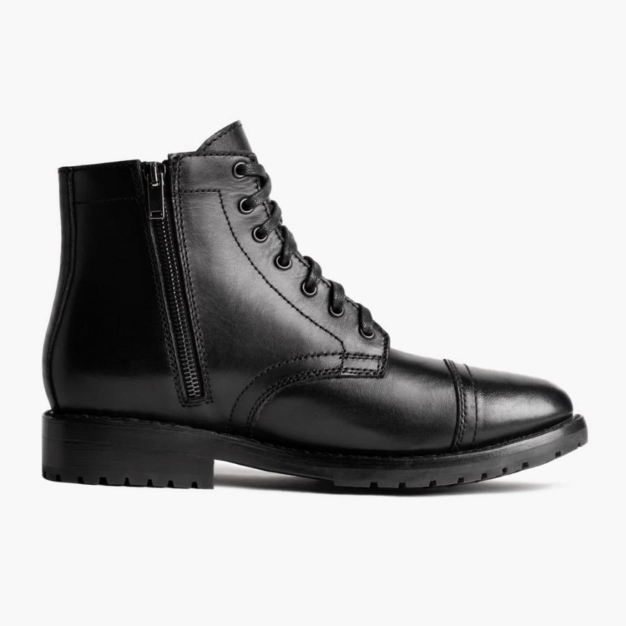 Men's Thursday Major Leather Boots Black | CA200XYU