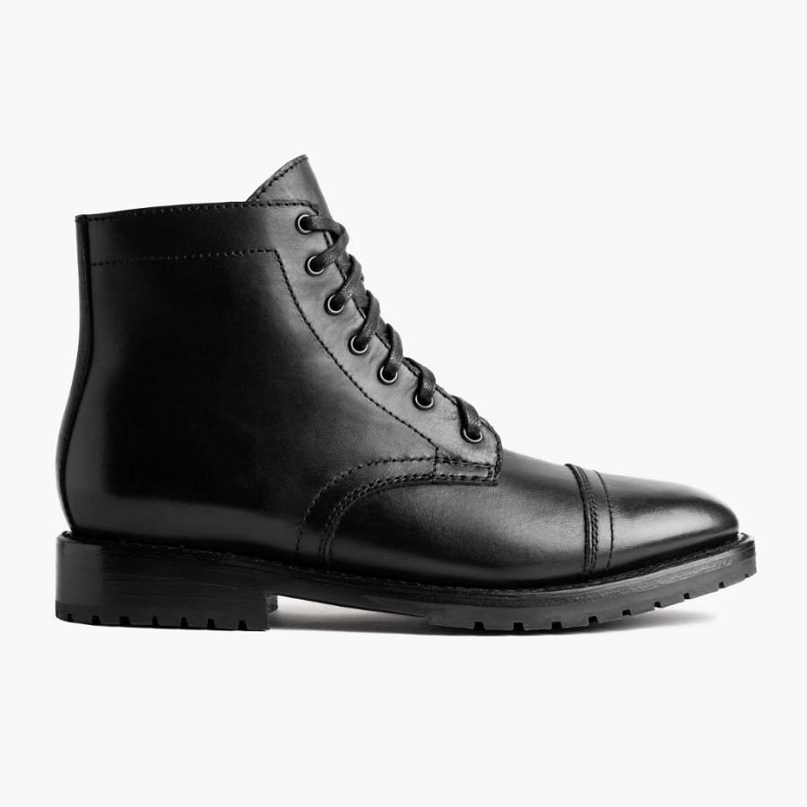 Men's Thursday Major Leather Boots Black | CA200XYU