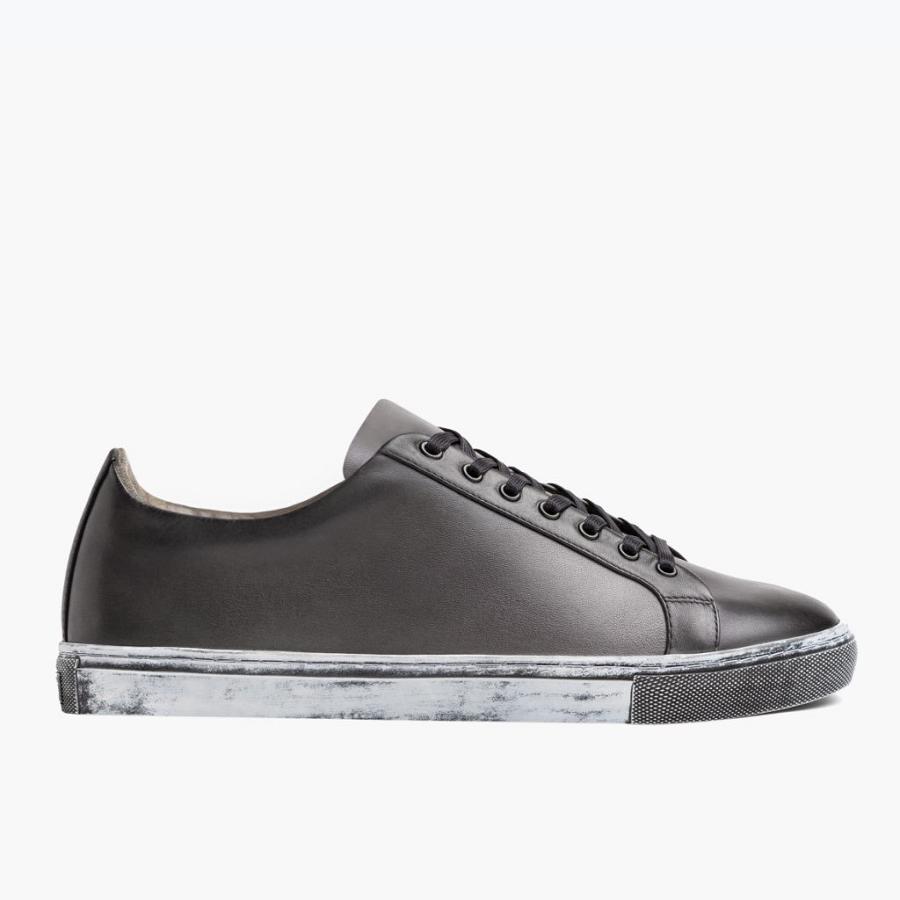 Men's Thursday Premier Low Tops Leather Sneakers Grey | CA221MQZ