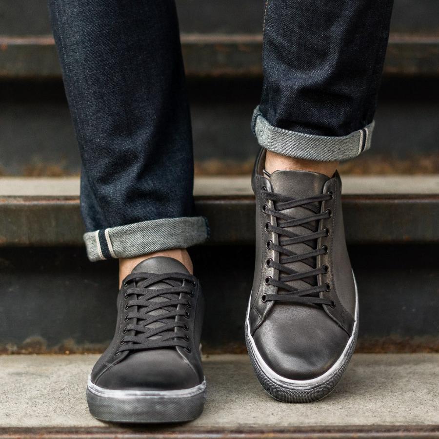 Men's Thursday Premier Low Tops Leather Sneakers Grey | CA221MQZ