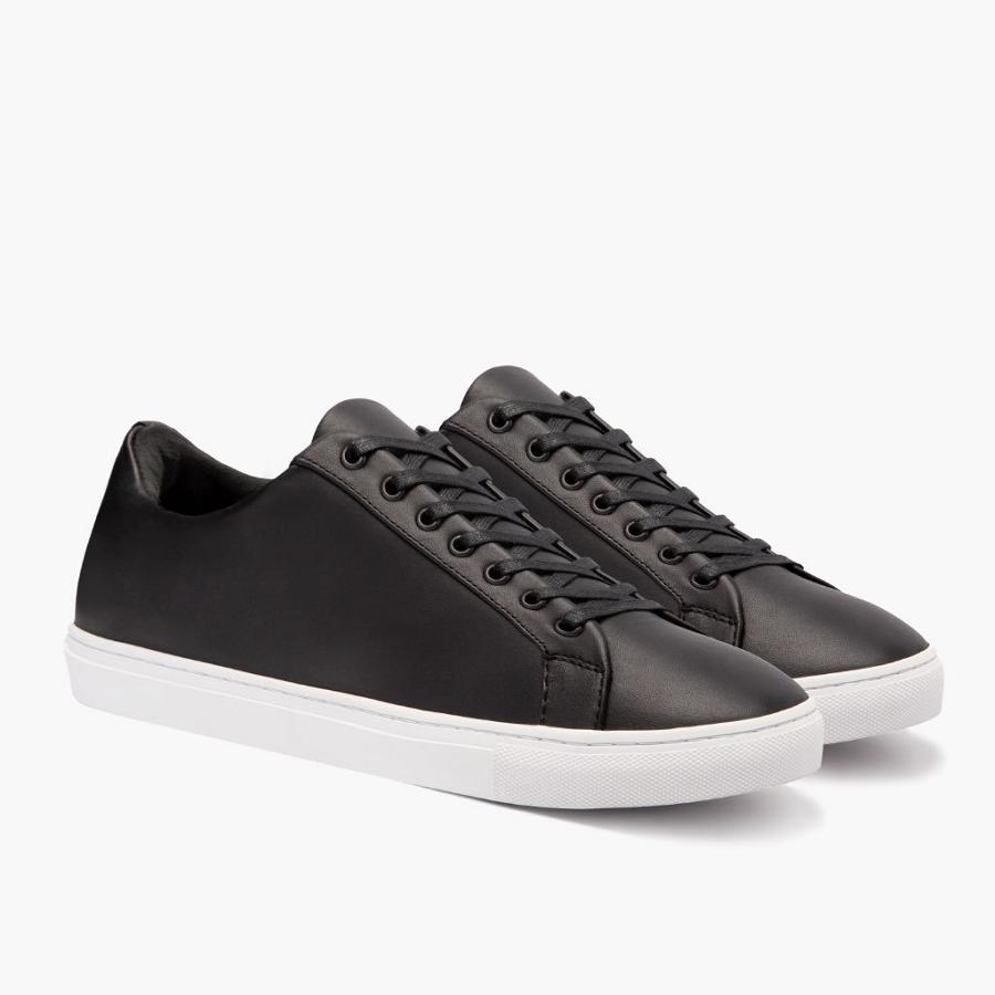 Men\'s Thursday Premier Low Tops Leather Sneakers Black | CA223BEX