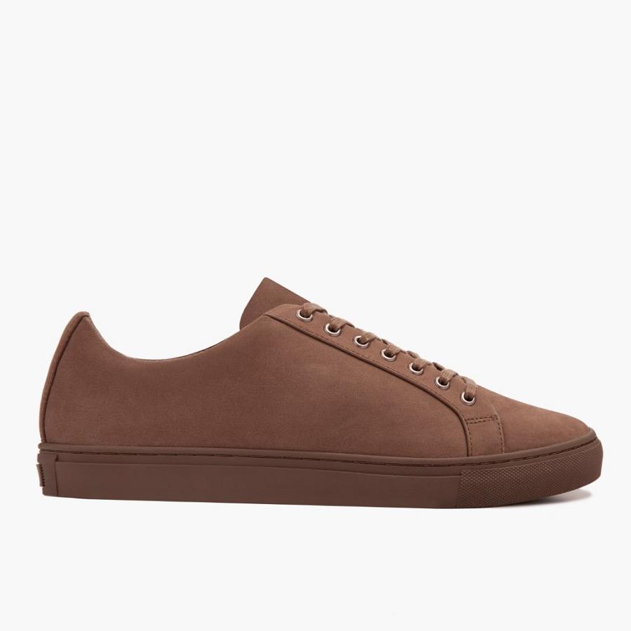 Men's Thursday Premier Low Tops Nubuck Sneakers Brown | CA228LIS