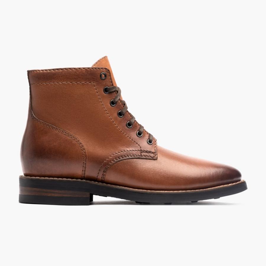 Men's Thursday President Leather Classic Lace Up Boots Brown | CA110UZG