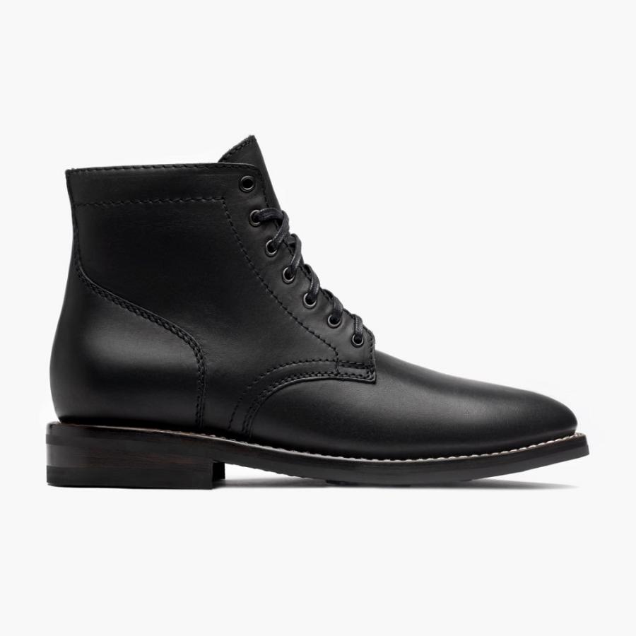 Men's Thursday President Leather Lace Up Boots Black | CA109ILH