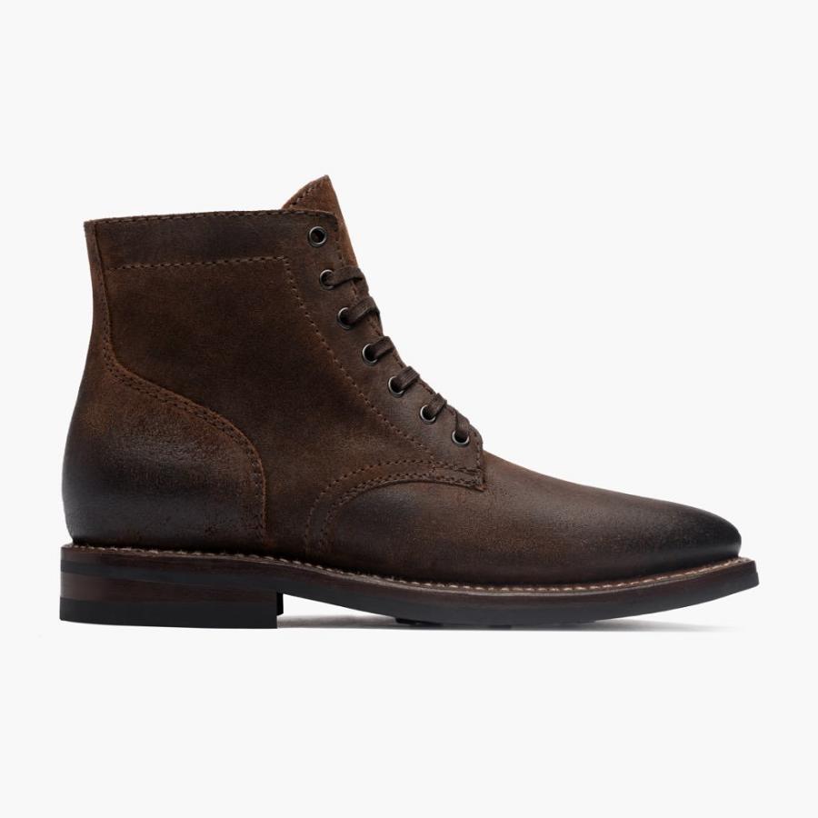 Men's Thursday President Suede Lace Up Boots Coffee | CA115WNB