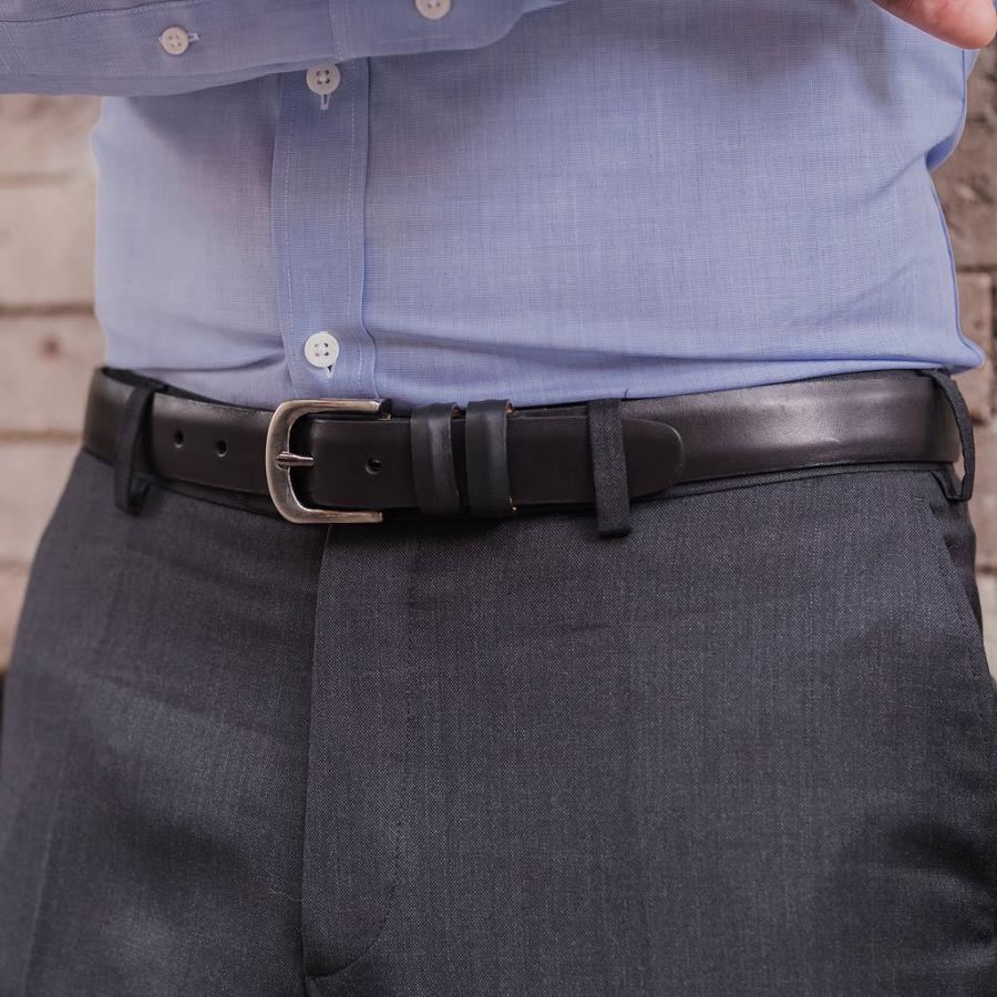 Men's Thursday Refined Leather Belts Black | CA308JPQ