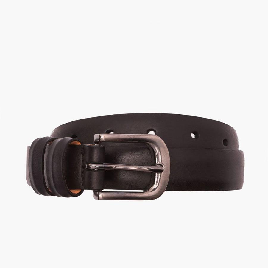 Men\'s Thursday Refined Leather Belts Black | CA308JPQ