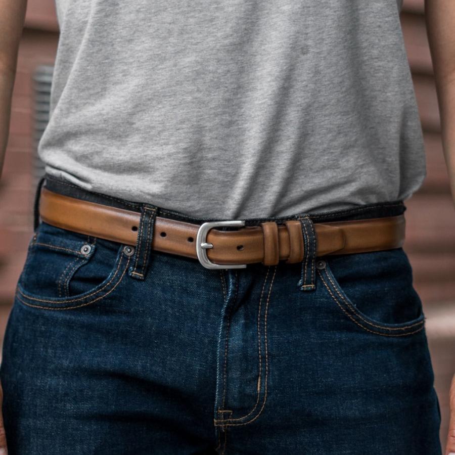 Men's Thursday Refined Leather Belts Coffee | CA307KOR