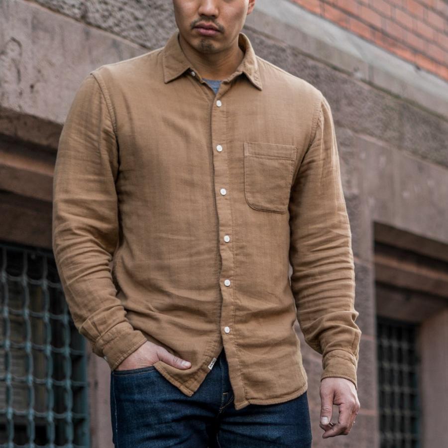 Men's Thursday Ripper Cotton Shirts Brown | CA288AHK