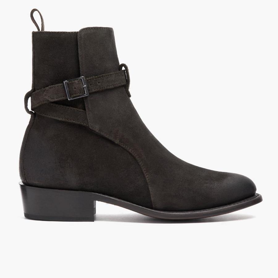 Men's Thursday Rogue Suede Chelsea Boots Black | CA37WNB