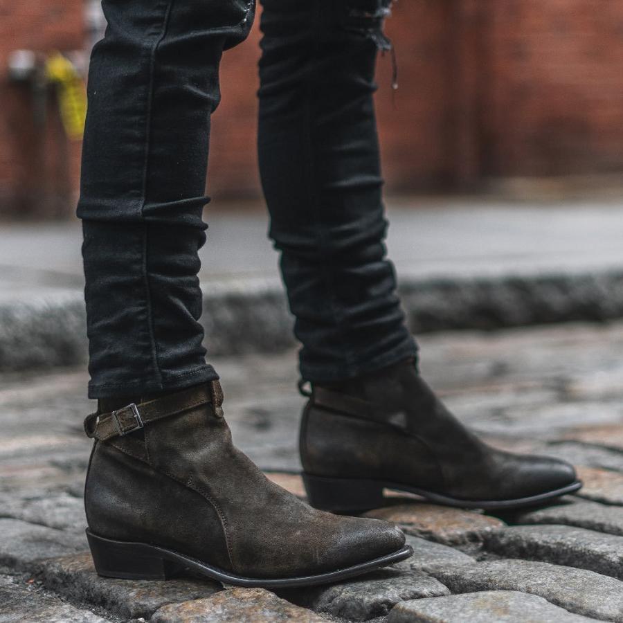 Men's Thursday Rogue Suede Chelsea Boots Black | CA37WNB