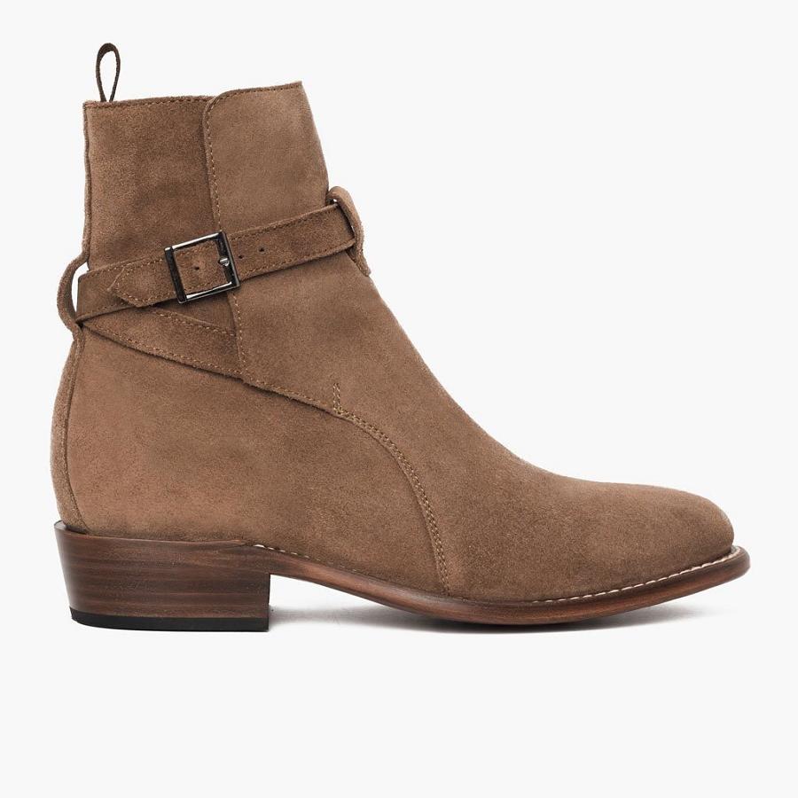 Men's Thursday Rogue Suede Chelsea Boots Brown | CA39MQZ