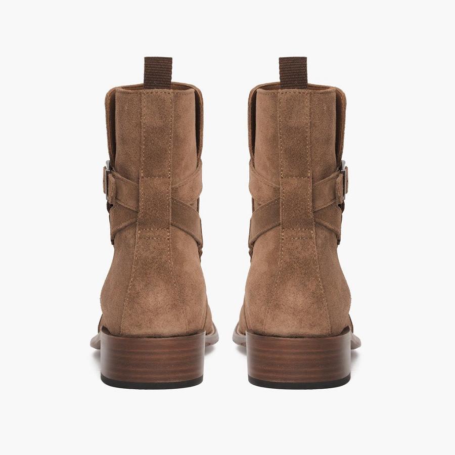 Men's Thursday Rogue Suede Chelsea Boots Brown | CA39MQZ