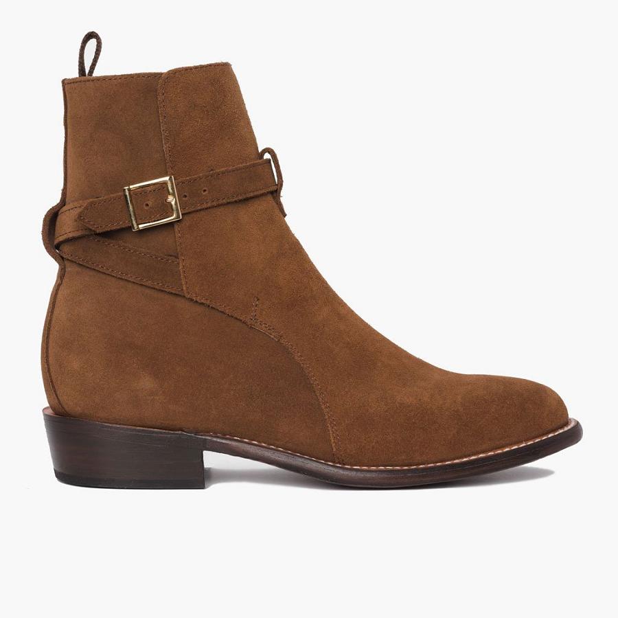 Men's Thursday Rogue Suede Rugged & Resilient Chelsea Boots Coffee | CA40NWY