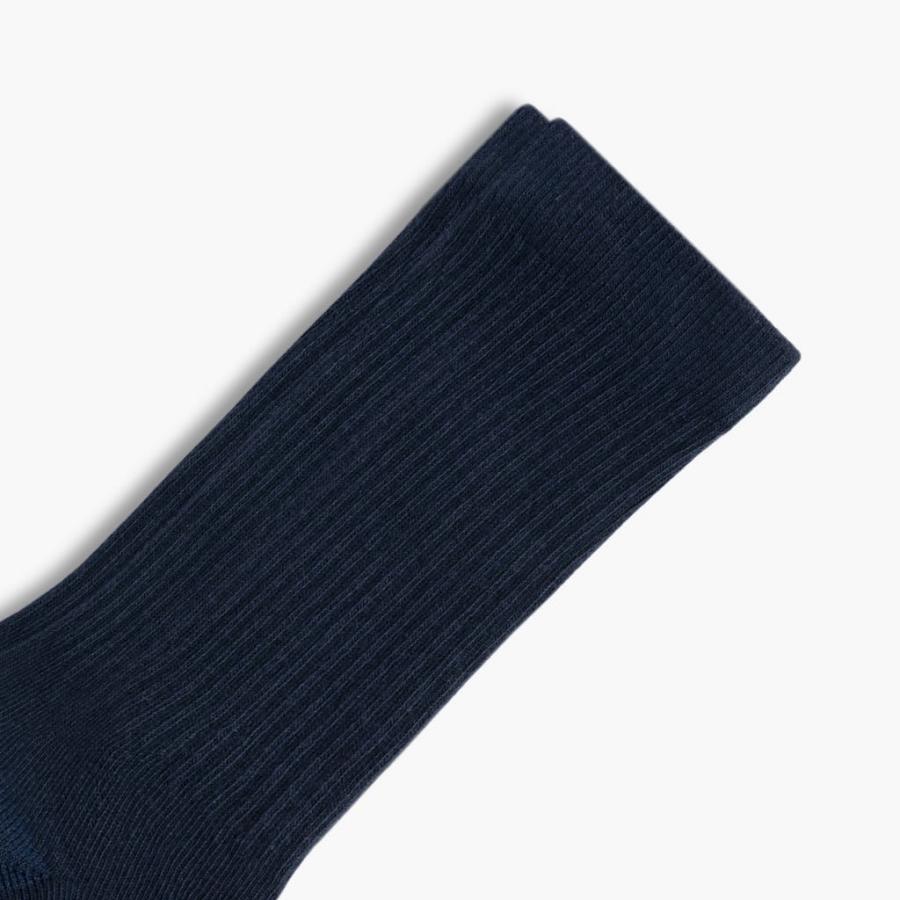 Men's Thursday Sodello Classic Crew Cotton Socks Navy | CA327BEX