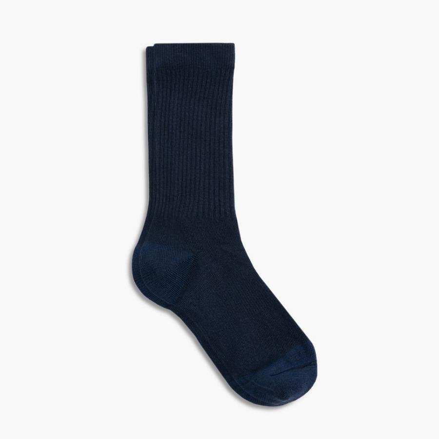 Men\'s Thursday Sodello Classic Crew Cotton Socks Navy | CA327BEX