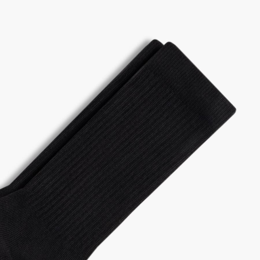 Men's Thursday Sodello Classic Crew Cotton Socks Black | CA332LIS