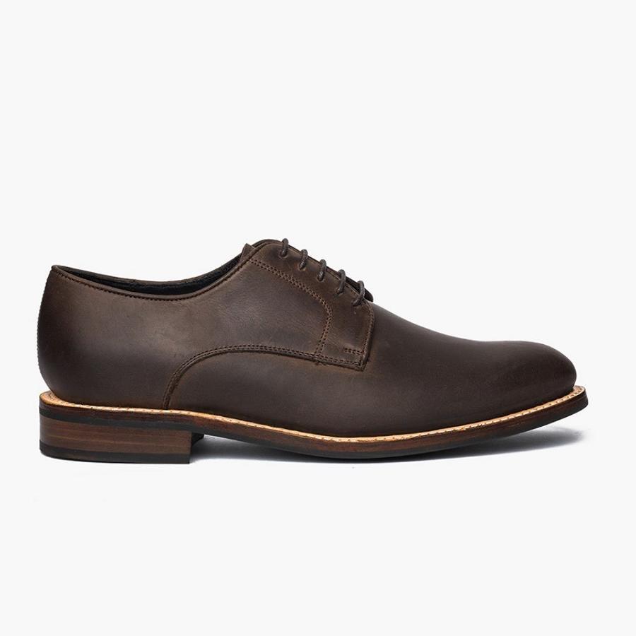 Men's Thursday Statesman Leather Dress Shoes Coffee | CA260DFM