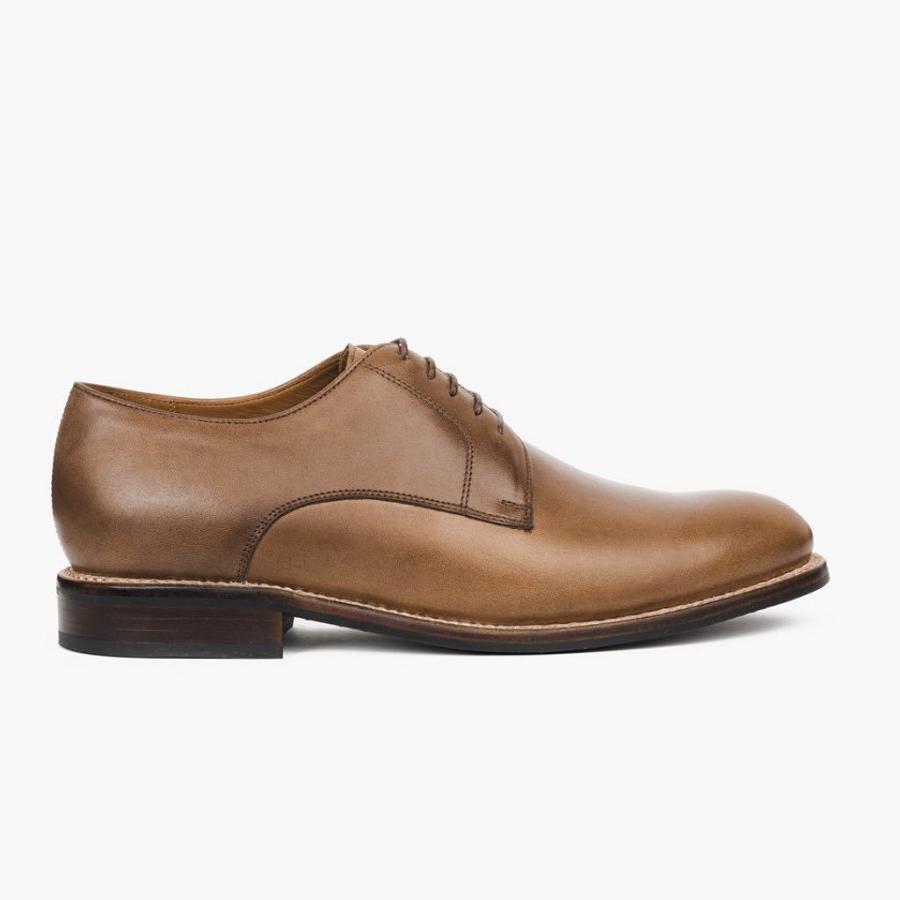 Men's Thursday Statesman Leather Dress Shoes Brown | CA261CAL