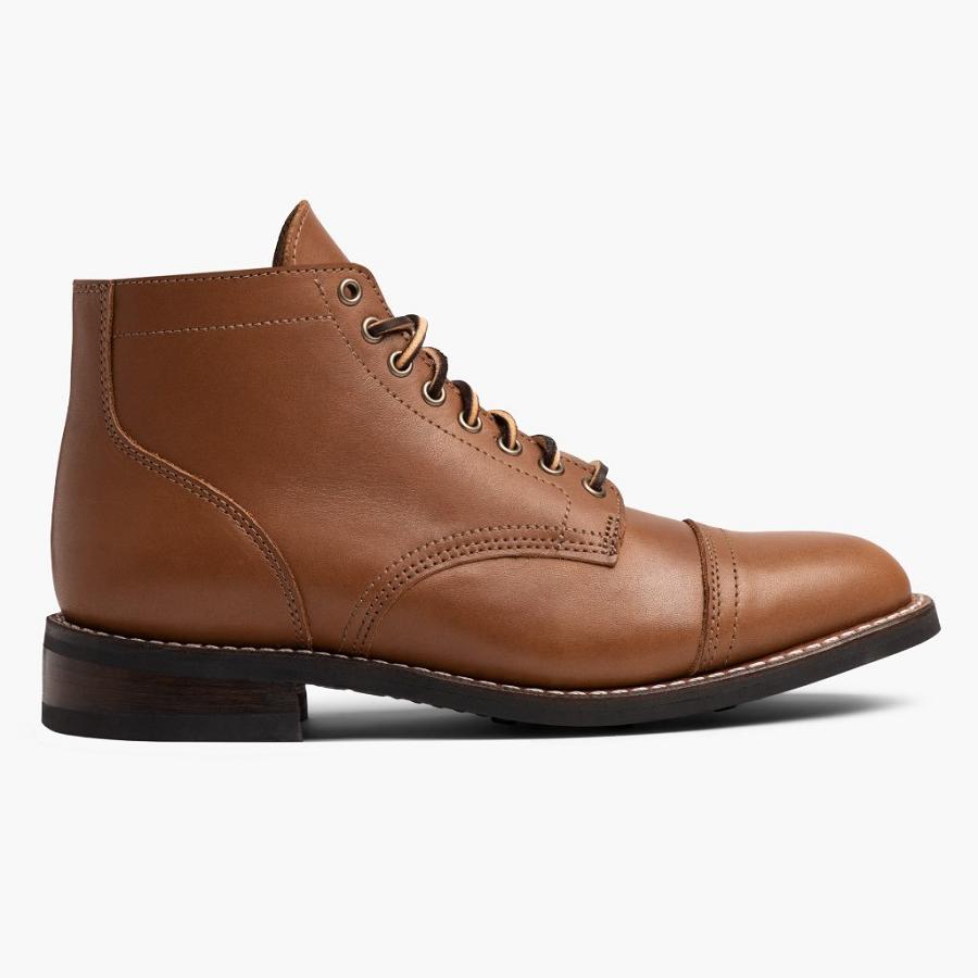 Men's Thursday Vanguard Leather Boots Brown | CA213ILH