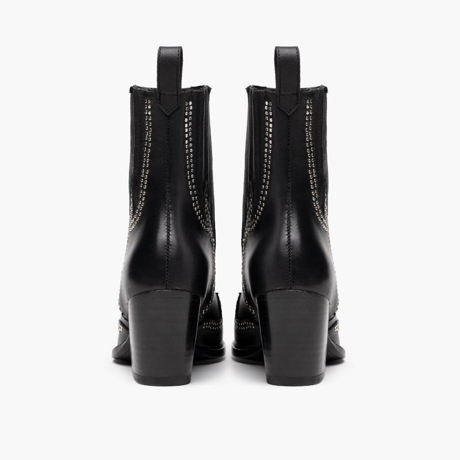 Women's Thursday Boots Icon Leather High Heels Black | CA401WNB