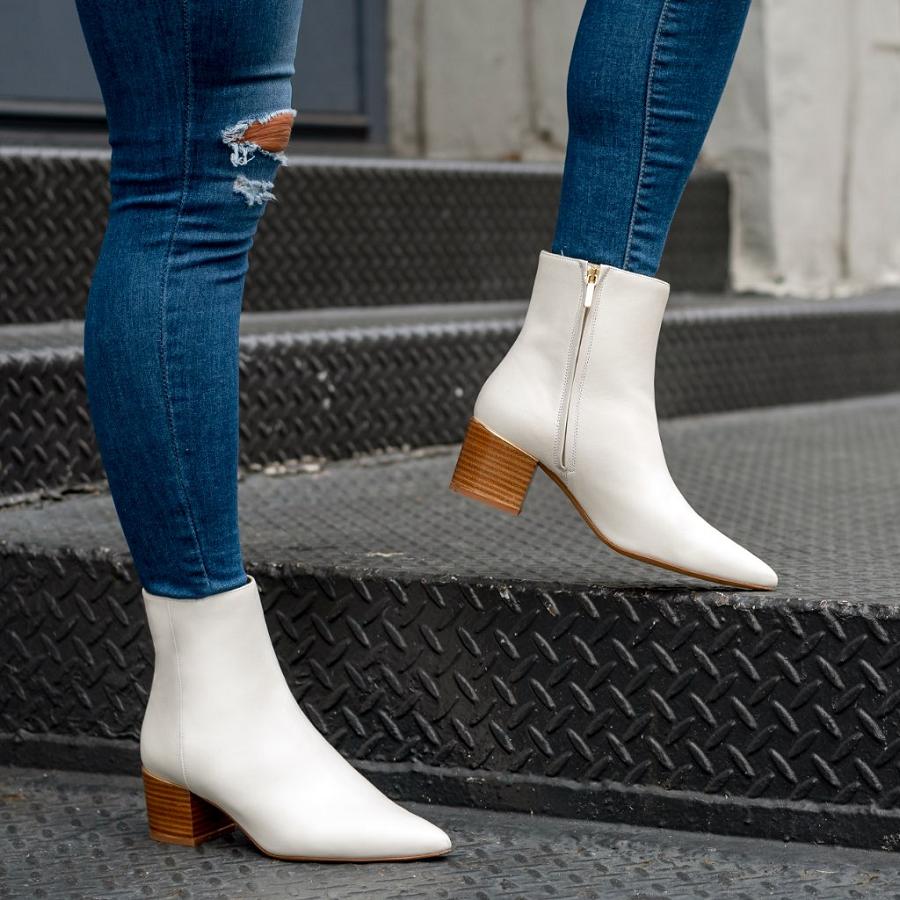 Women's Thursday Boots Luna Leather High Heels White | CA371YXF