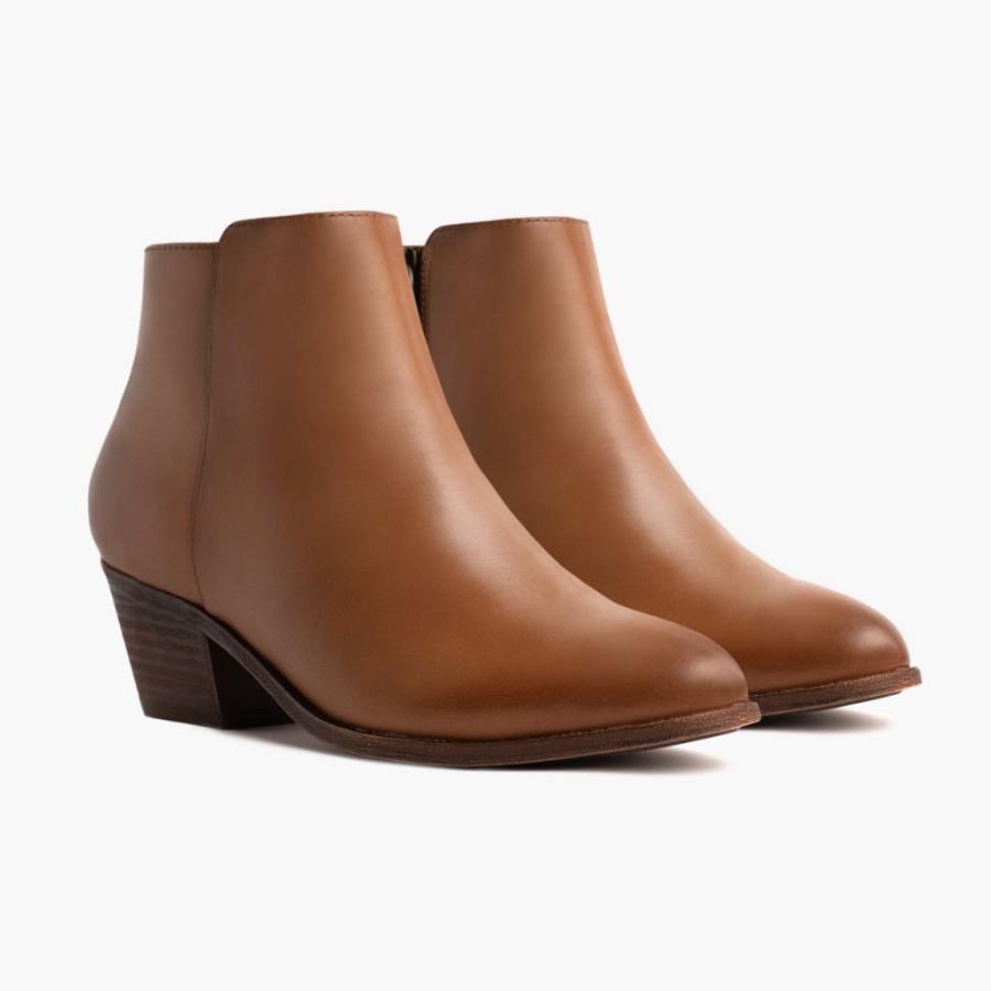 Women's Thursday Downtown Leather Booties Brown | CA354VRW